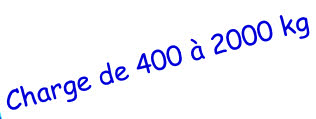 Charge de 400 � 2000 kg